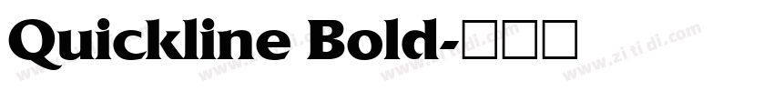 Quickline Bold字体转换